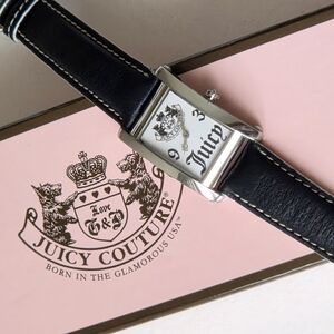 Y2K Juicy Couture Black and Silver Watch